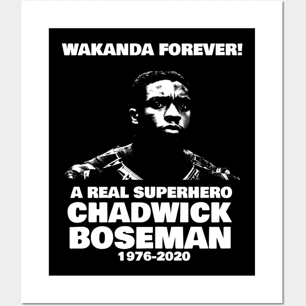 A real superhero Chadwick Boseman Wall Art by shortwelshlegs